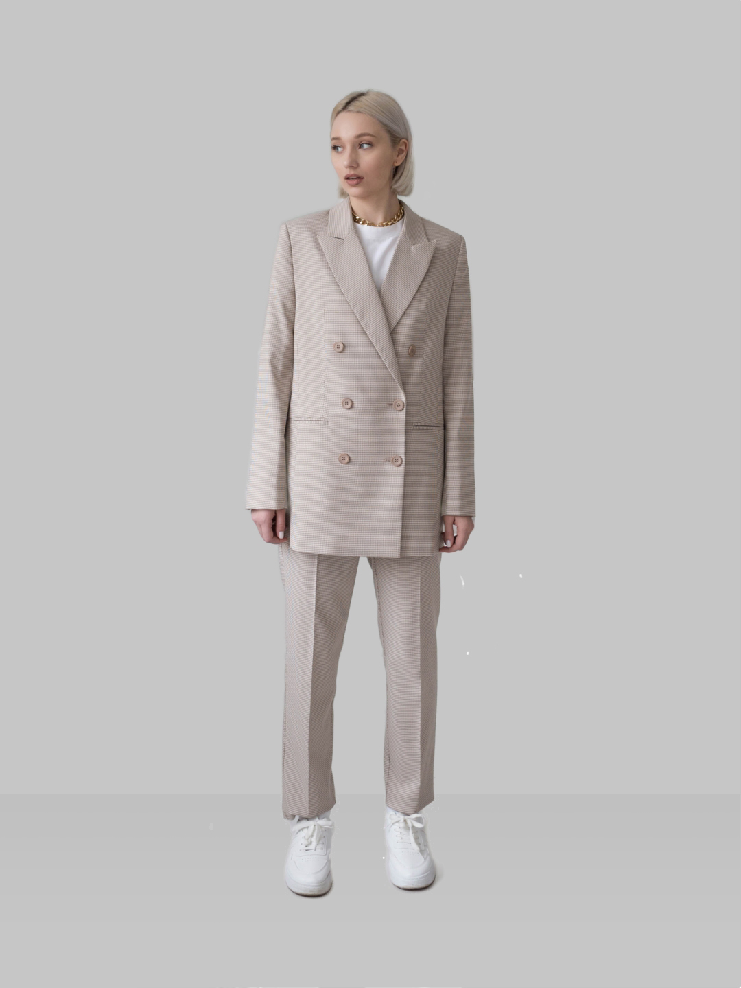 Брюки женские LeNeS brand 08-00536 бежевые 48 RU