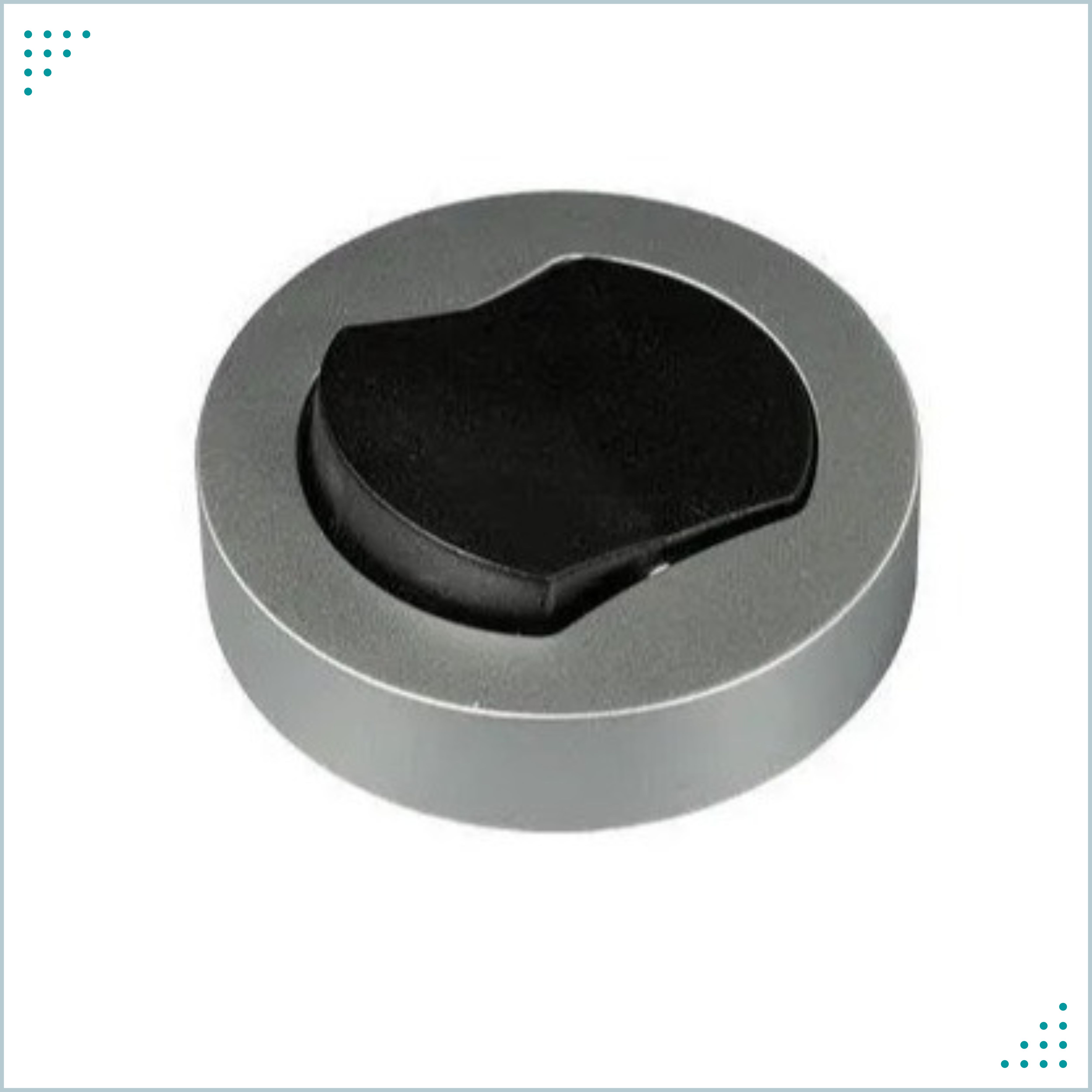 Выключатель накладной GLS 09.102.02.212 мебельный круглый с проводом 0.2м серебристо-серый