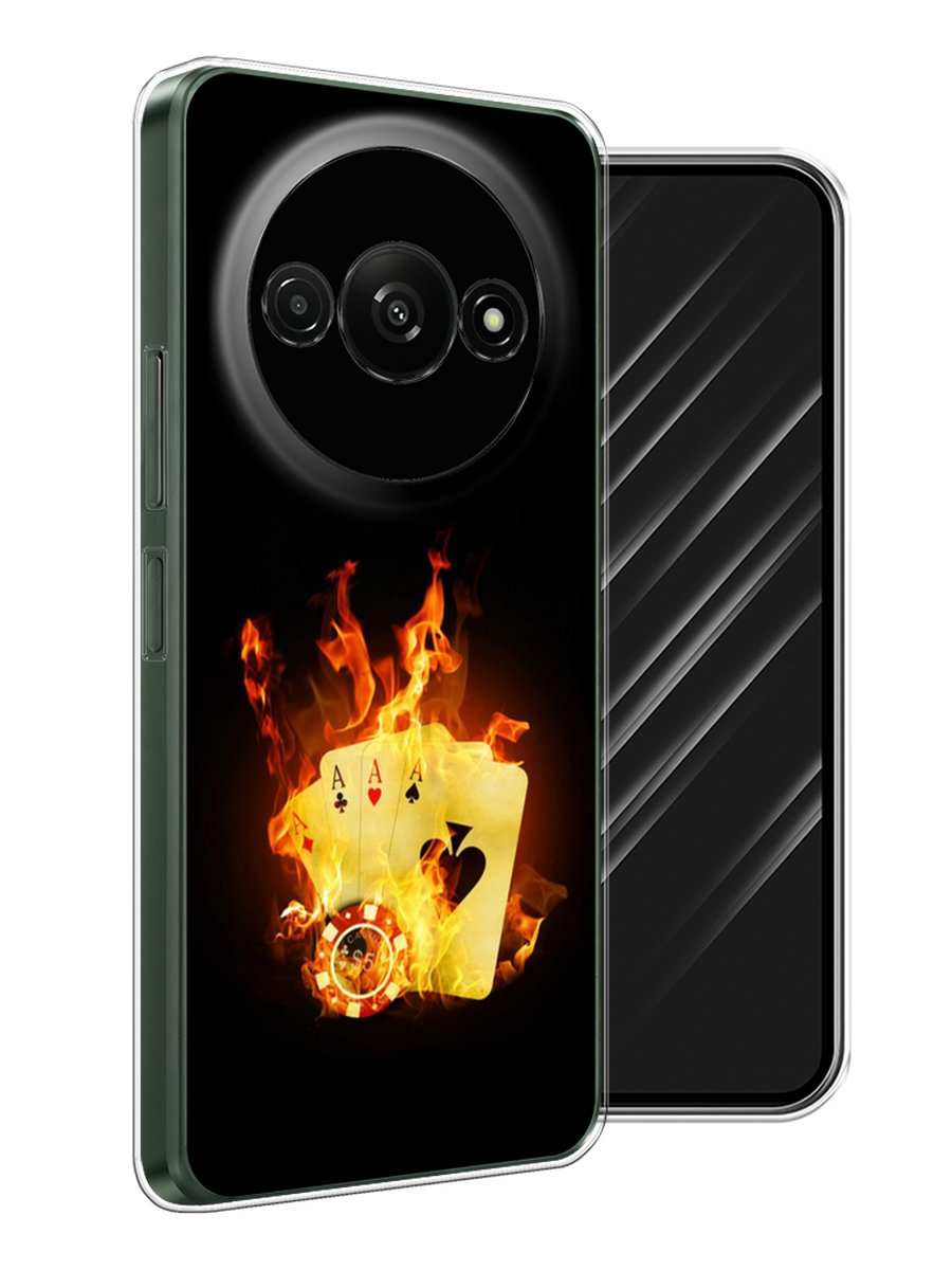 

Чехол Awog на Redmi A3 "Горящие карты", Черный;оранжевый, 321250-1