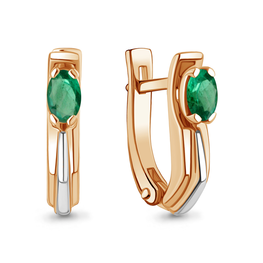 

Серьги из красного золота с изумрудом Aquamarine Aquamarine 942338к_585_кз, 942338к_585_кз