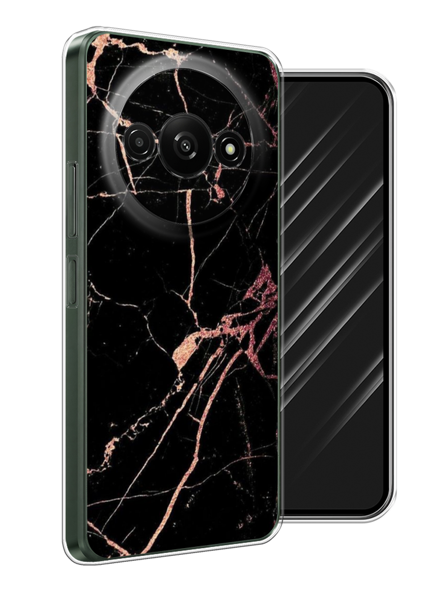 

Чехол Awog на Redmi A3 "Мрамор розовое золото", Черный;розовый, 321250-1