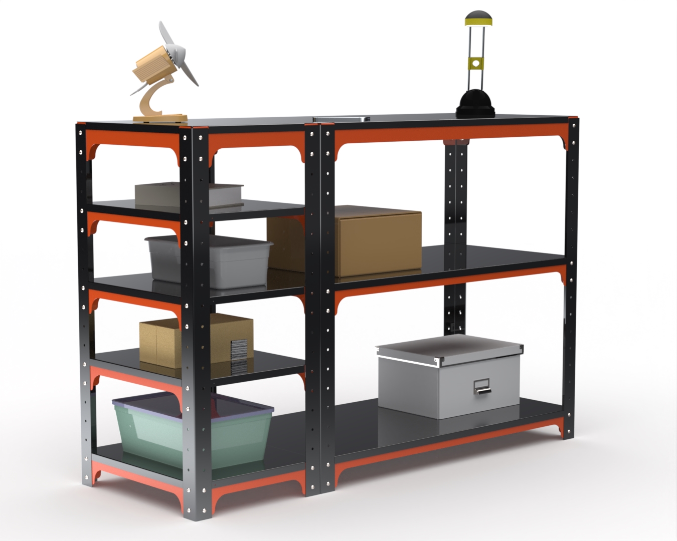 

Стол-верстак Metalex серия KIT 950х1500х400 (с бок. полками) (оранжево-чёрный)