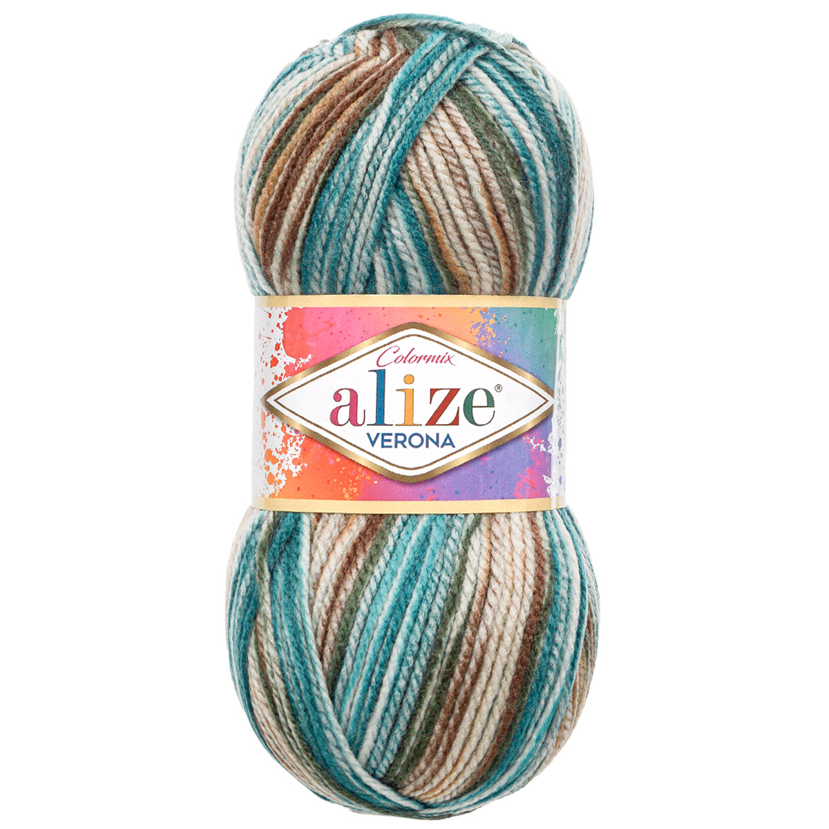 

Пряжа ALIZE Verona 100гр. 210м, 100% Акрил, 7818, Разноцветный, 7733982
