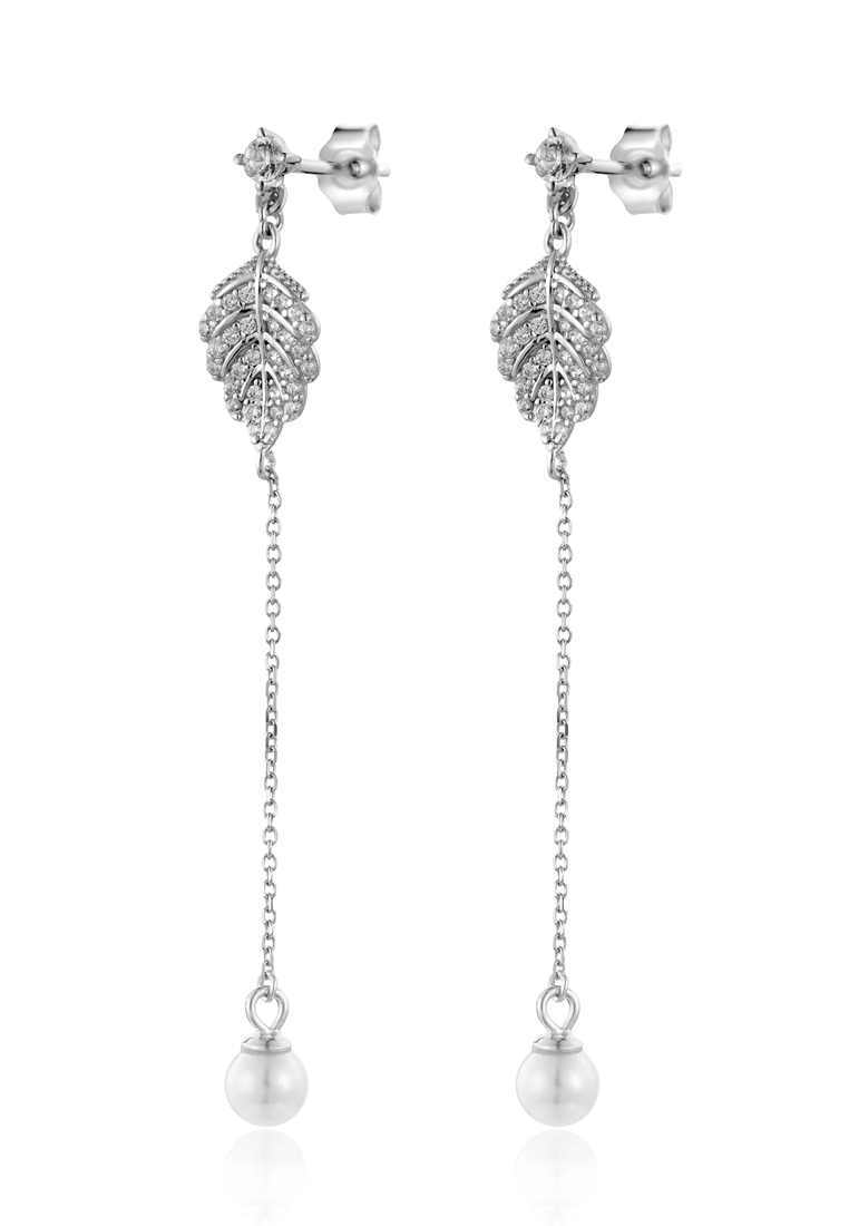 

Серьги подвески из серебра с жемчугом искусственным/фианитом Ogisana A38187, A38187