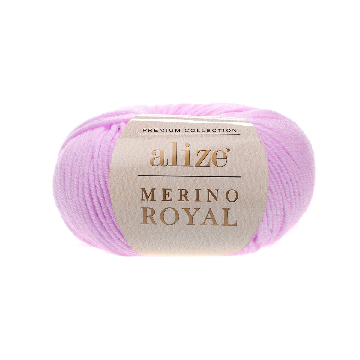 фото Пряжа alize merino royal 50г 100м, 100% шерсть, 474 светлая орхидея