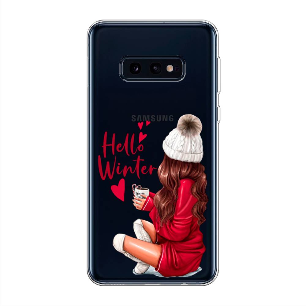 

Чехол на Samsung Galaxy S10E "Hello winter", Красный;белый;коричневый, 27250-5