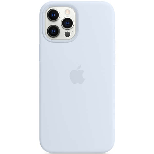 фото Чехол для iphone 12 pro max silicon case cloud blue (magsafe + анимация nfc) c logo nobrand