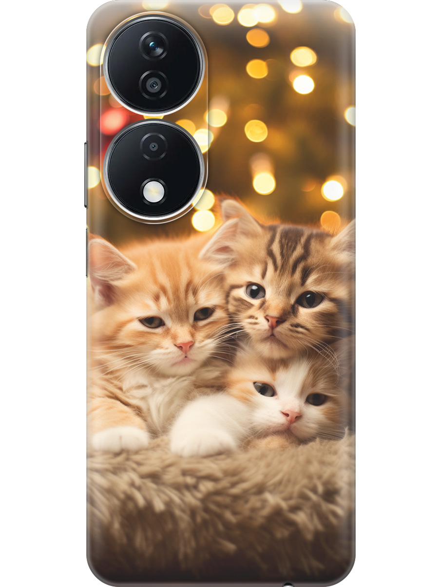 

Силиконовый чехол на Honor X7b с принтом "Котята и Новый Год", Прозрачный;бежевый;желтый, 781972111