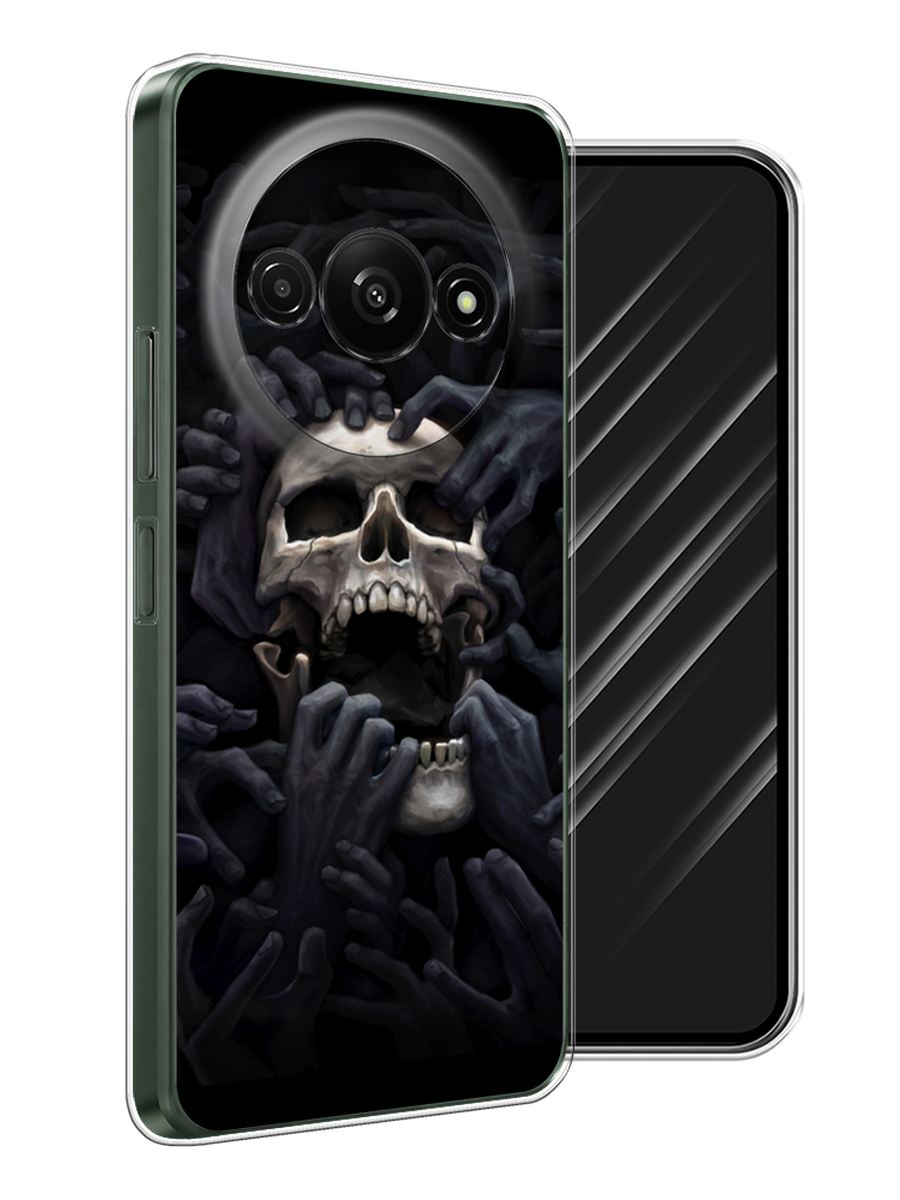 

Чехол Awog на Redmi A3 "Череп 29", Черный;серый, 321250-1