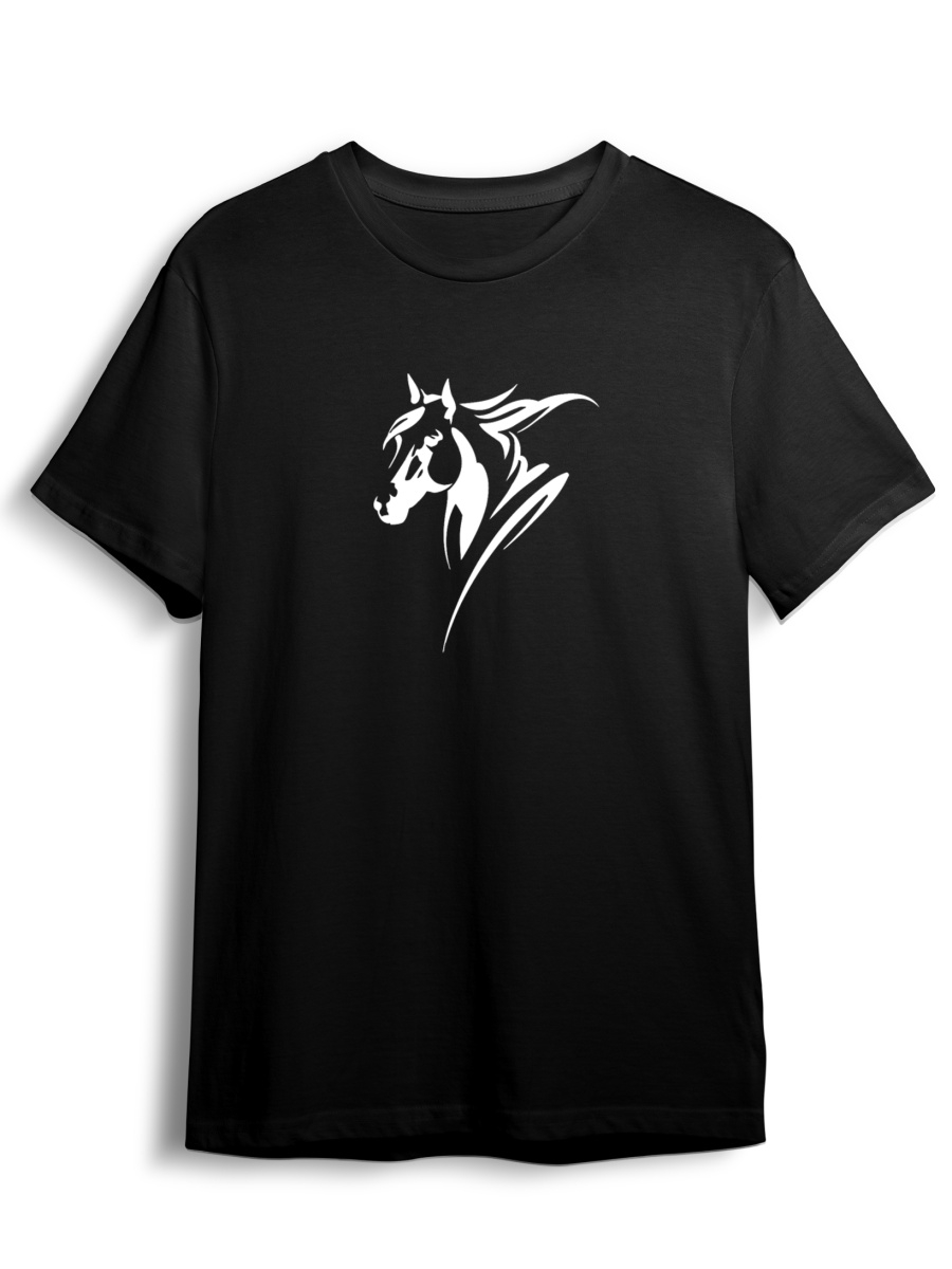 фото Футболка унисекс сувенирshop лошадь/конная спорт 3 черная xl (50-52)