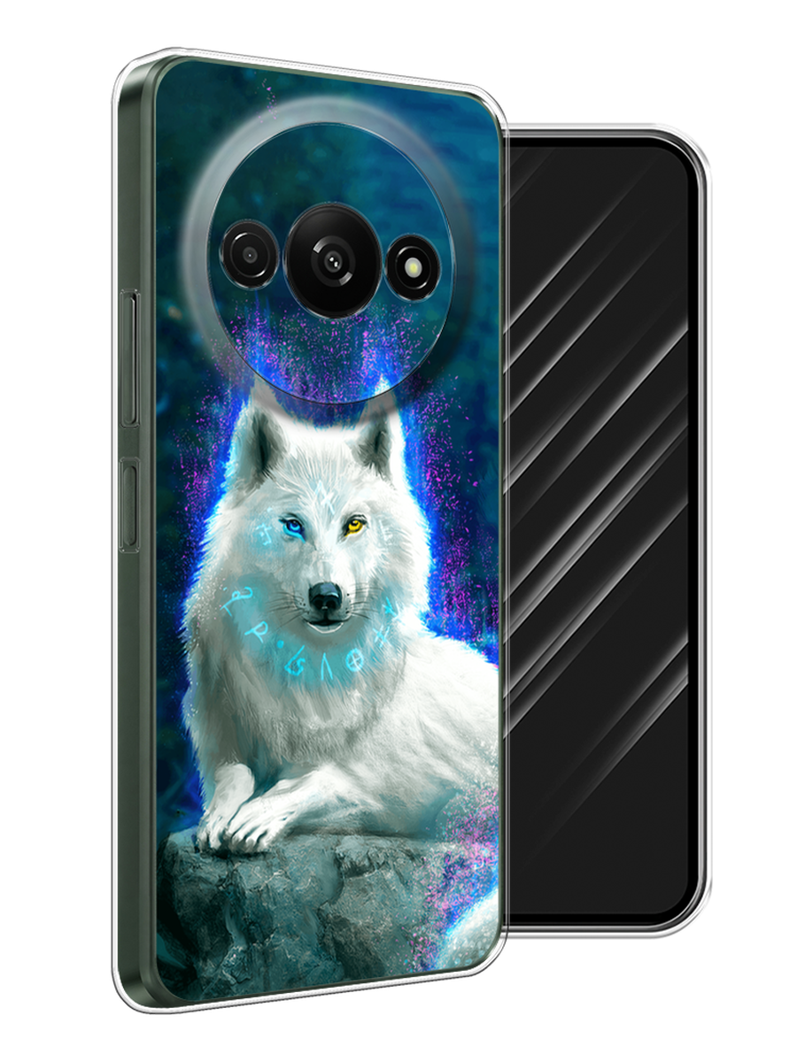 

Чехол Awog на Redmi A3 "Белоснежный волк", Белый;зеленый;фиолетовый, 321250-1