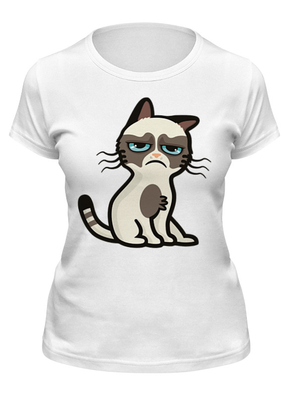 

Футболка женская Printio Грустный кот (grumpy cat) белая S, Белый, Грустный кот (grumpy cat)