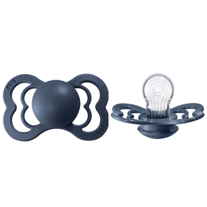 

Пустышка BIBS Supreme Silicone 6-36 мес. Steel Blue, Синий, 610280
