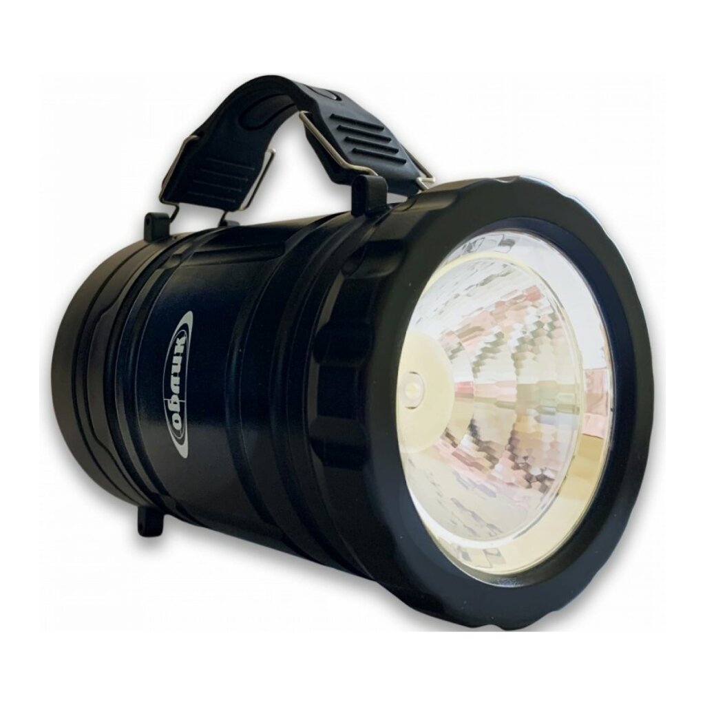 

Фонарь кемпинговый светодиодный аккум. Облик 4031 - 3 COB+1 LED (3*AA) кемпинг, Черный
