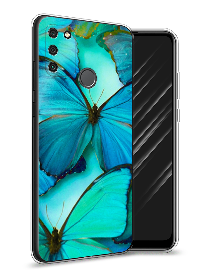 

Чехол Awog на Honor 9A "Неоновые бабочки", Синий;белый, 612350-4