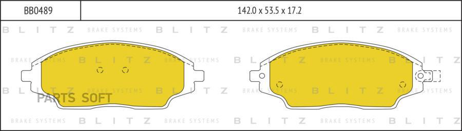 

Колодки Тормозные Дисковые Chevrolet Aveo 11-> Blitz BB0489