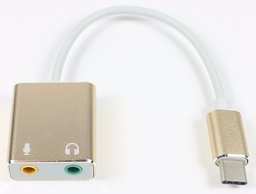 

Внешняя звуковая карта с кабелем GSMIN RT-09 Type-C (Золотистый)