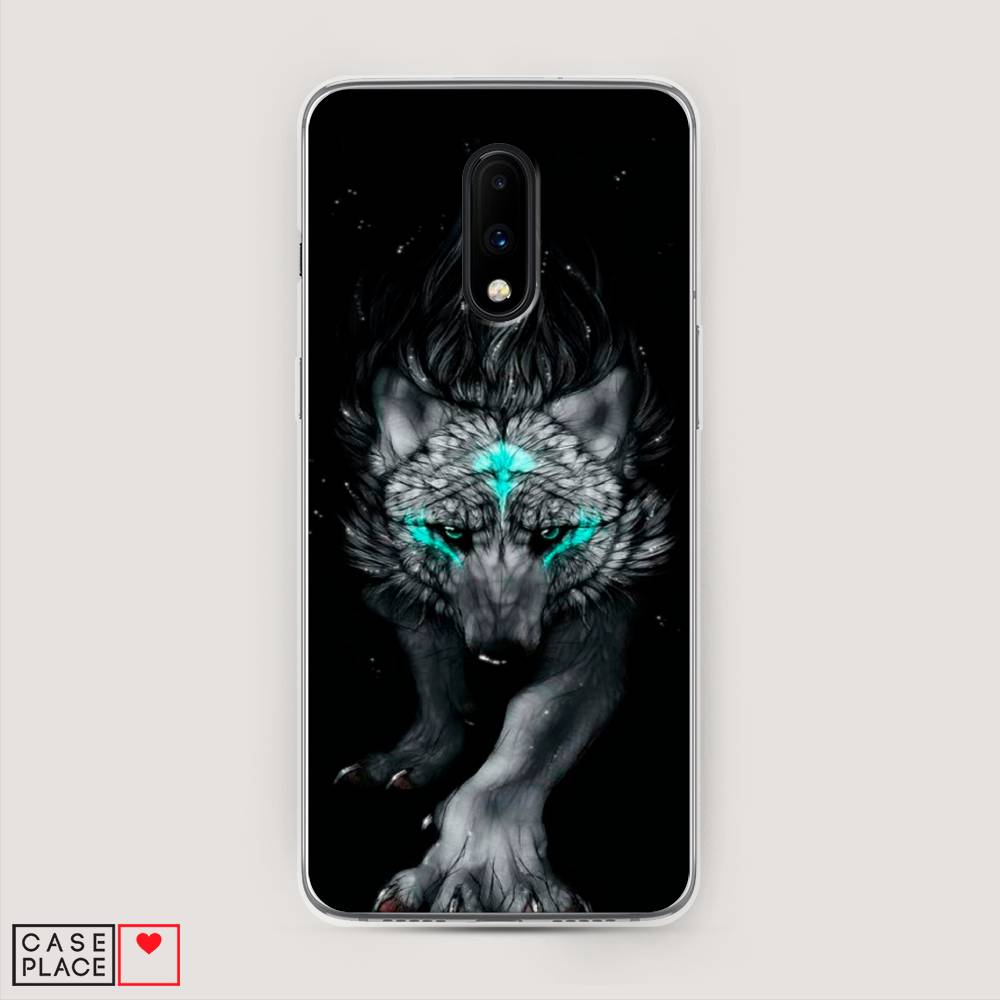 

Чехол Awog на OnePlus 7 / ВанПлас 7 "Волшебный волк", Черный;серый, 150750-2