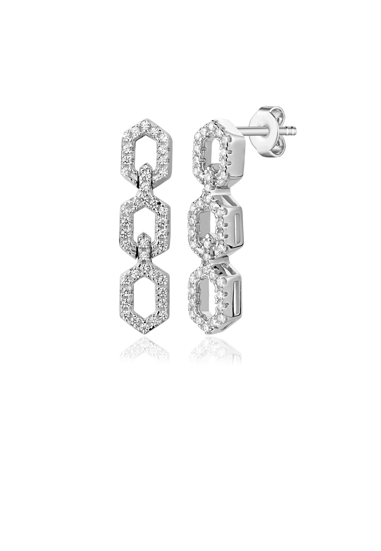 

Серьги подвески из серебра с фианитом Ogisana SE34935A1AR, SE34935A1AR