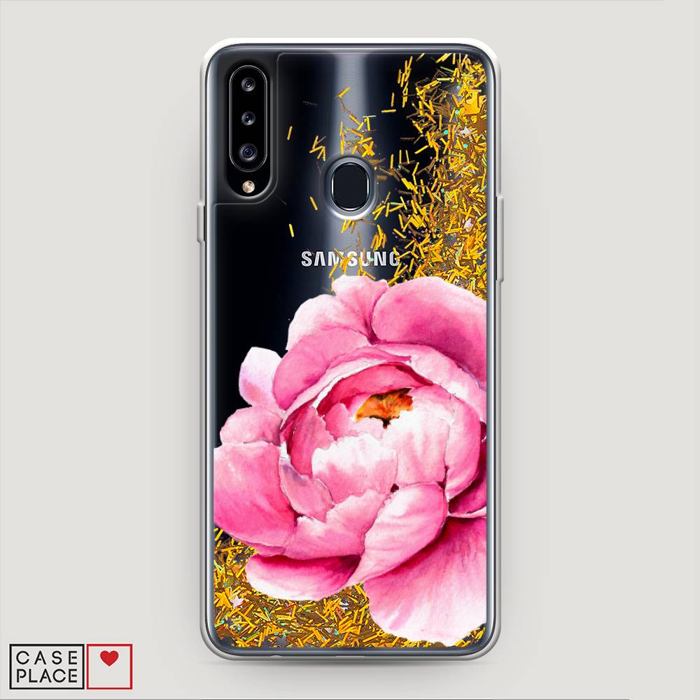 

Жидкий чехол с блестками "Прекрасный пион" на Samsung Galaxy A20s, 2100890-1