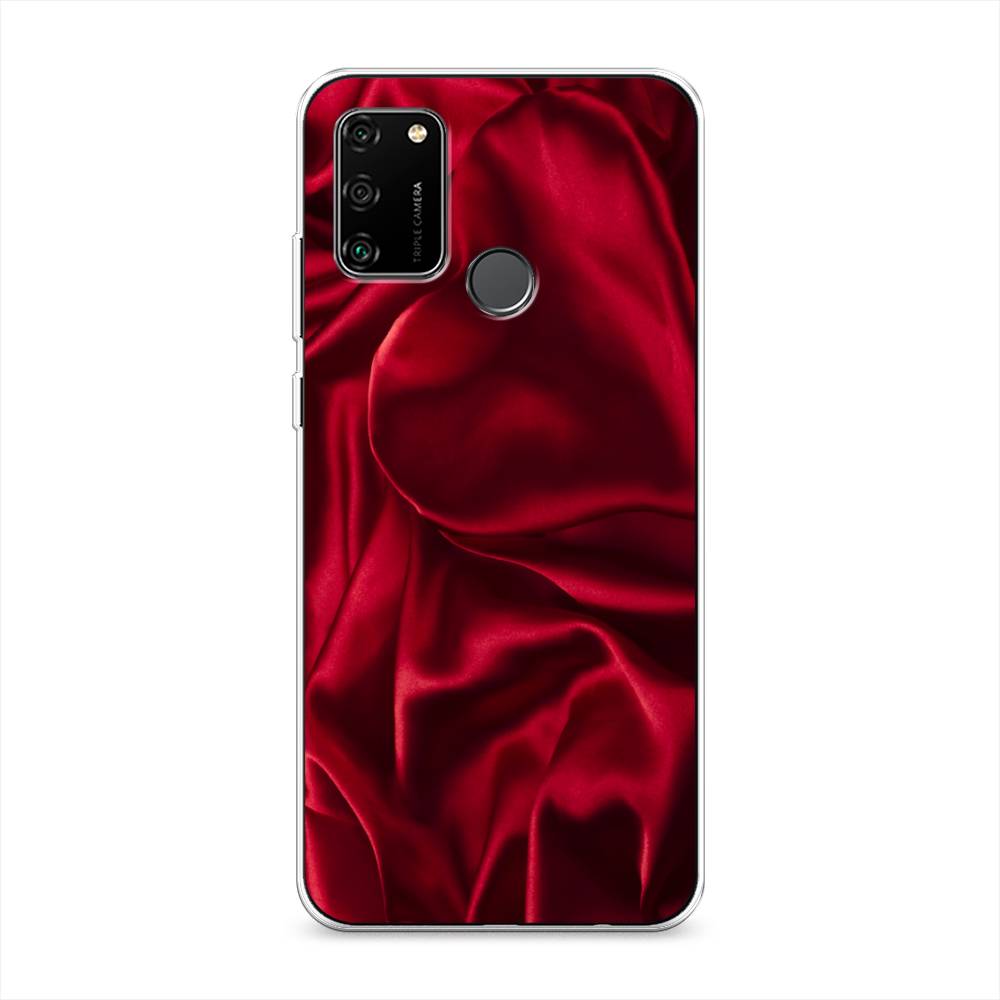 фото Чехол awog "текстура красный шелк" для honor 9a
