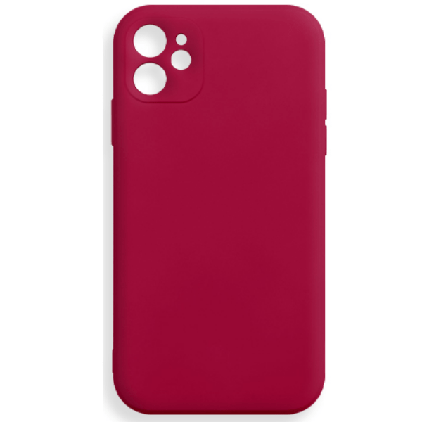 фото Чехол для iphone 12 silicone ws, вишневый nobrand