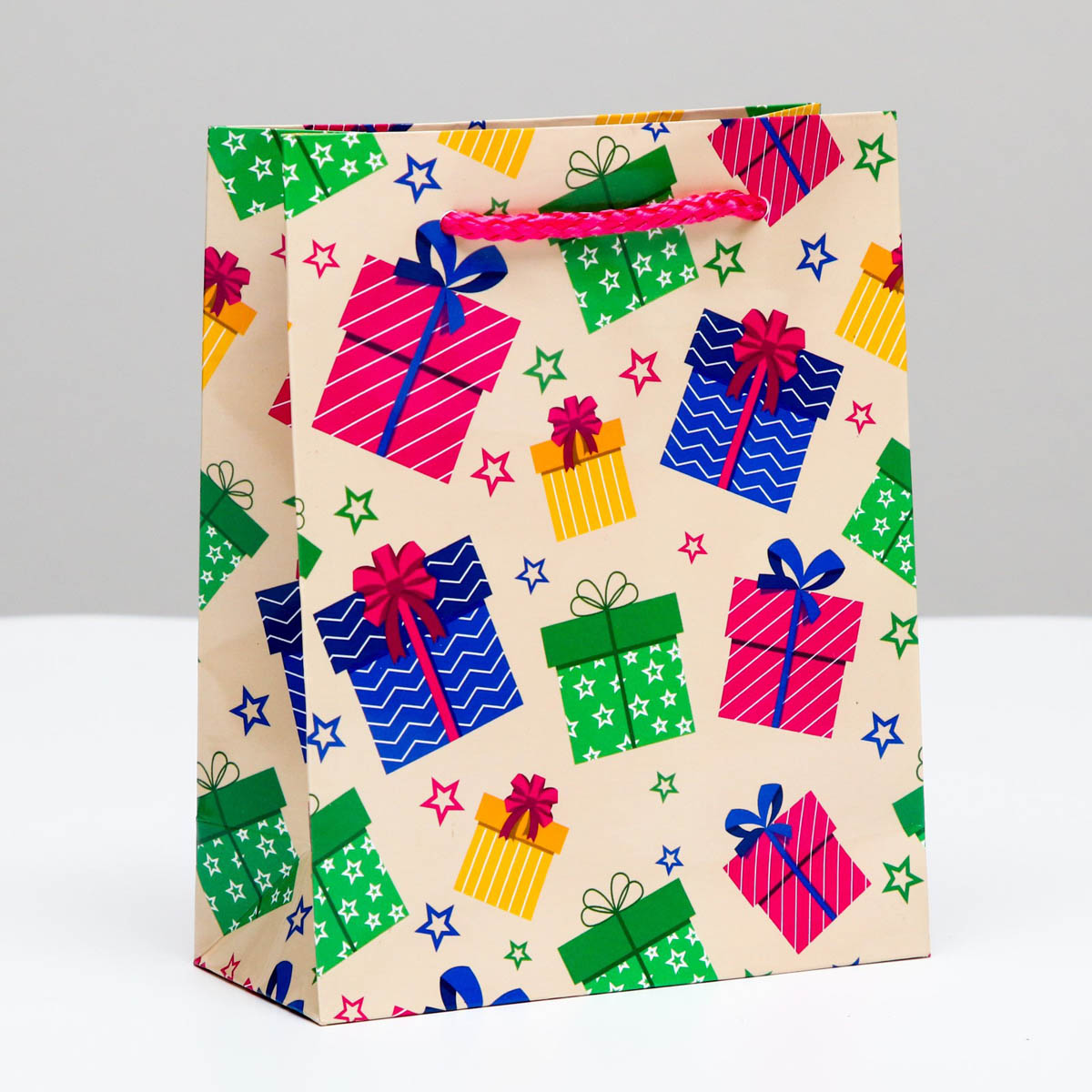 Пакет Арт Узор подарочный Твой день S 12х15х5,5 см