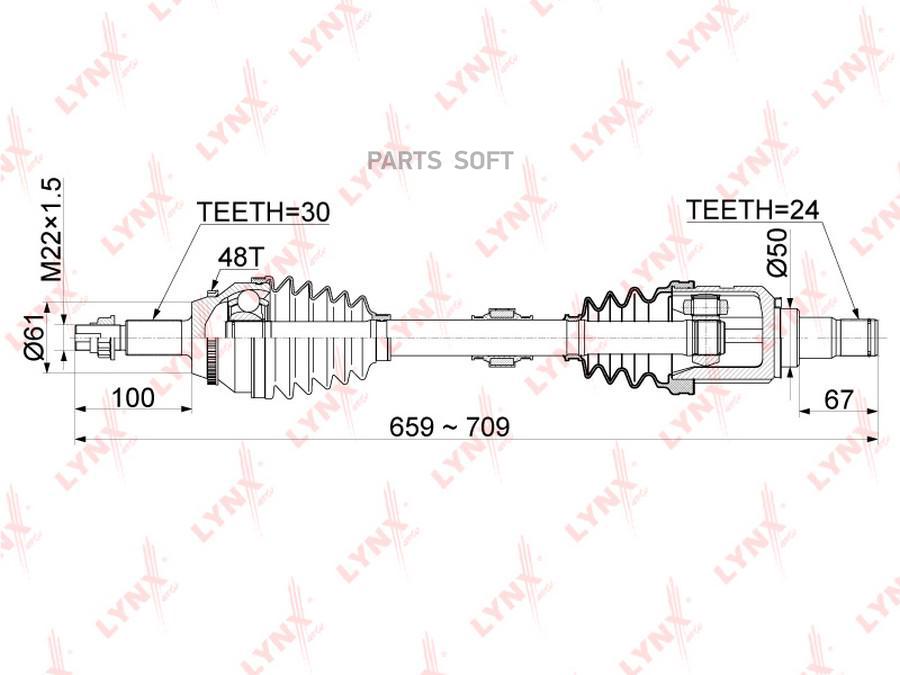 

Привод в сборе лев.TOYOTA Camry(V50) 3.5 11>, LEXUS ES350 15>
