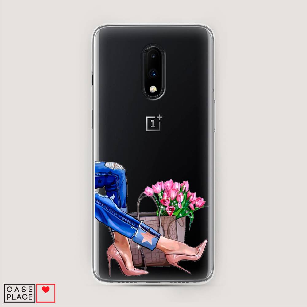 

Чехол Awog на OnePlus 7 / ВанПлас 7 "Каблучки", Голубой;коричневый;розовый, 150750-7