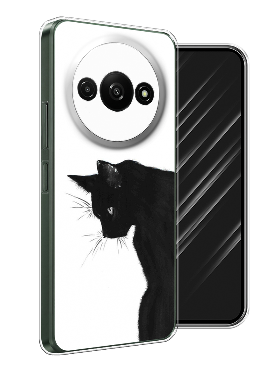 

Чехол Awog на Redmi A3 "Black cat", Черный;белый, 321250-1