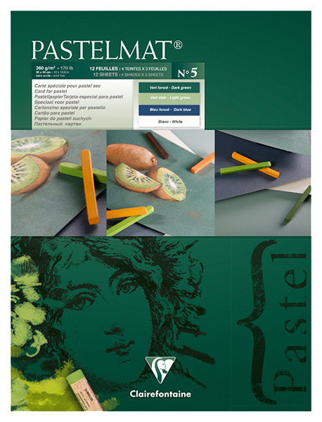 фото Альбом-склейка clairefontaine pastelmat для пастели 30 х 40 см 12 л 360 г цветной блок