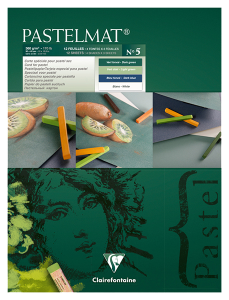 

Альбом-склейка Clairefontaine Pastelmat для пастели 30 х 40 см 12 л 360 г цветной блок
