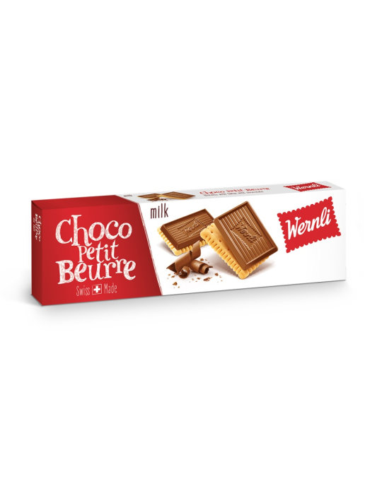 фото Печенье wernli с молочным шоколадом "choco petit beurre milk", 125г