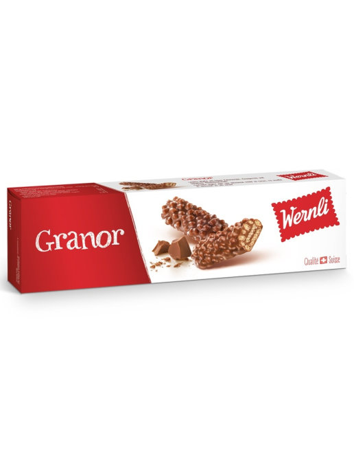 

Вафли WERNLI "Granor" с нежной начинкой из какао-крема, 100г
