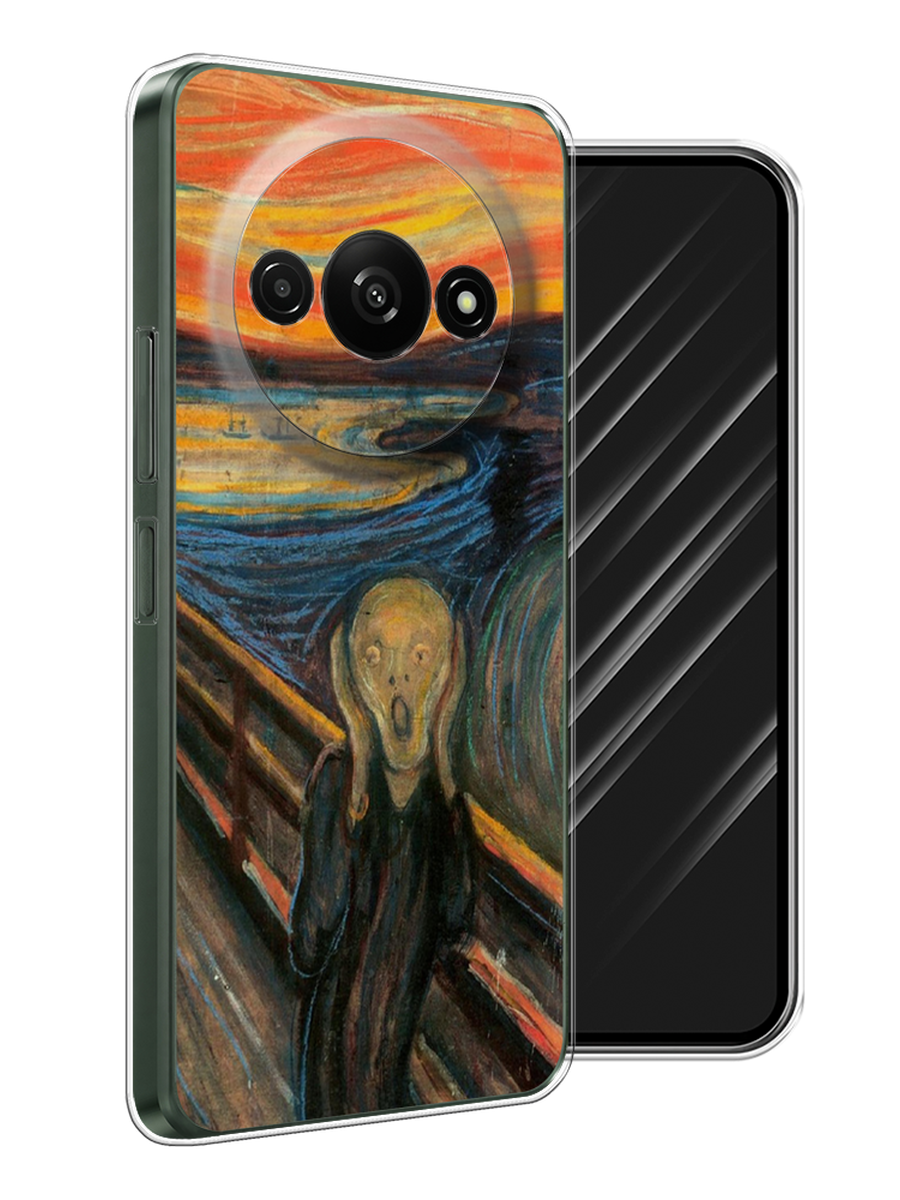

Чехол Awog на Redmi A3 "Крик", Оранжевый;синий;серый, 321250-1
