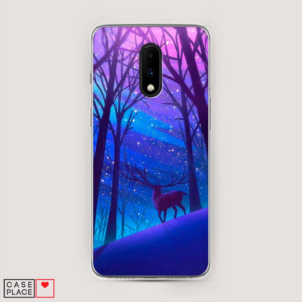 

Чехол Awog на OnePlus 7 / ВанПлас 7 "Северный олень", Фиолетовый;голубой;синий, 150750-2