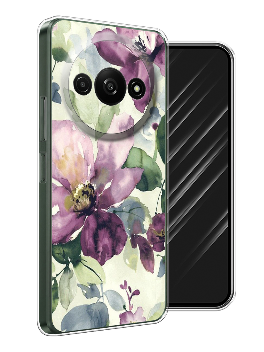 

Чехол Awog на Redmi A3 "Сиреневые цветы-акварель", Фиолетовый, 321250-1