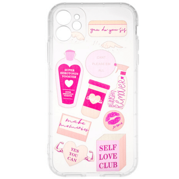 фото Чехол для iphone 12 tpu tide case, прозрачный с рисунком self nobrand