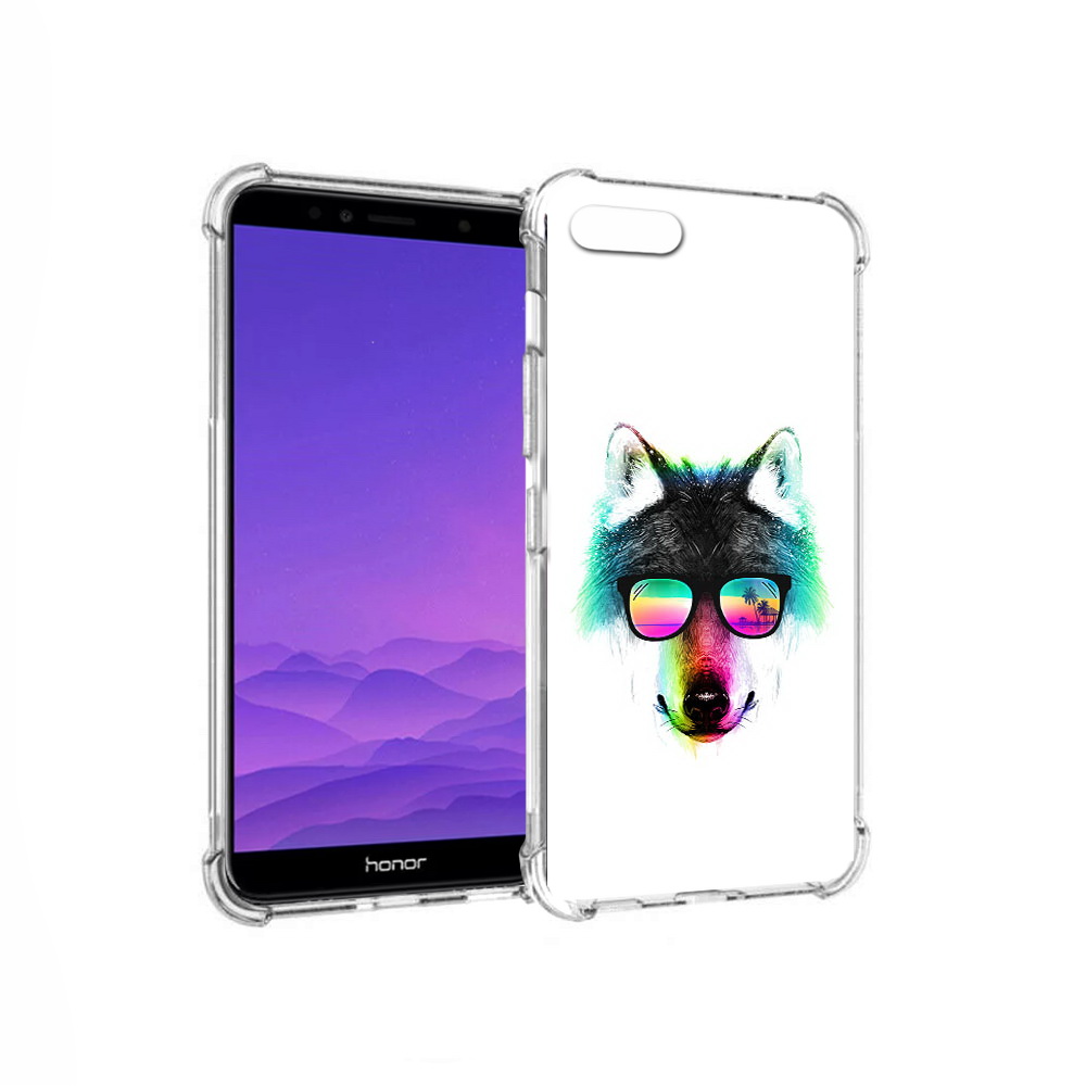 

Чехол MyPads Tocco для Honor 7A радужный волк (PT111206.25.567), Прозрачный, Tocco