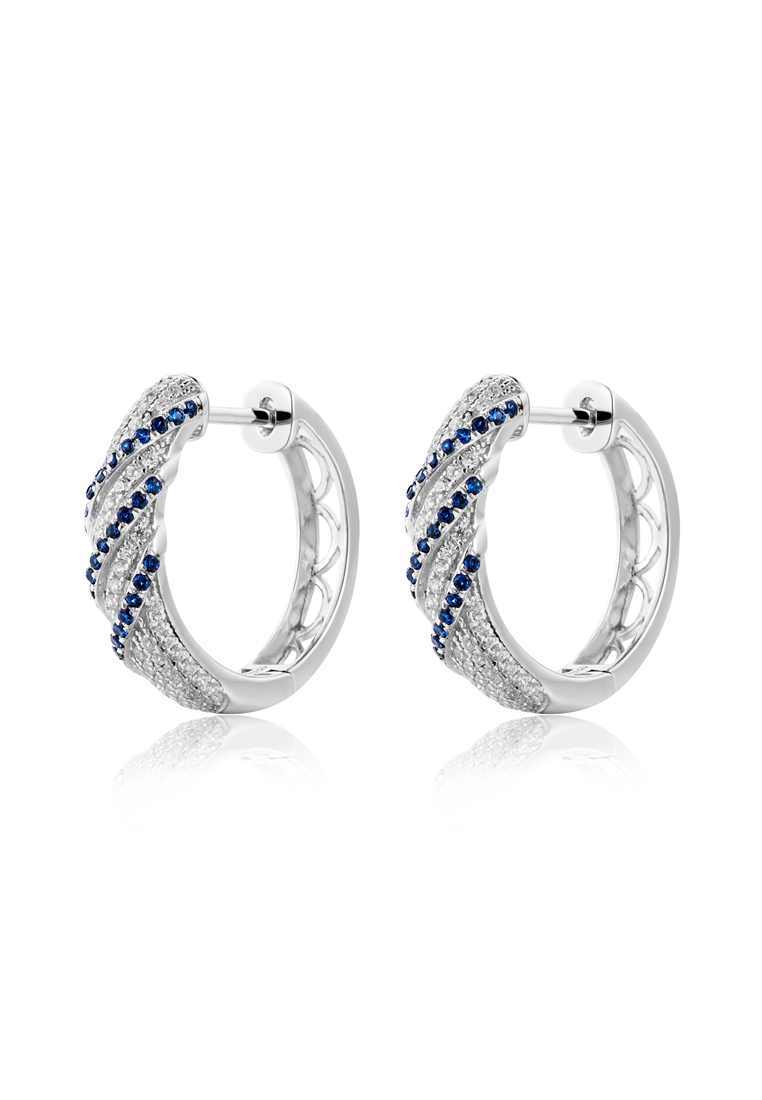 

Серьги конго из серебра с фианитом Ogisana A38318, A38318