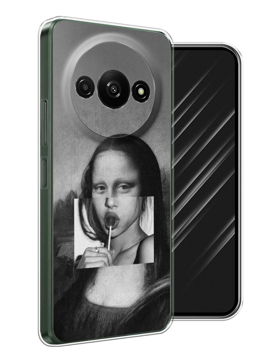

Чехол Awog на Redmi A3 "Mona Lisa sucking lollipop", Серый, 321250-1