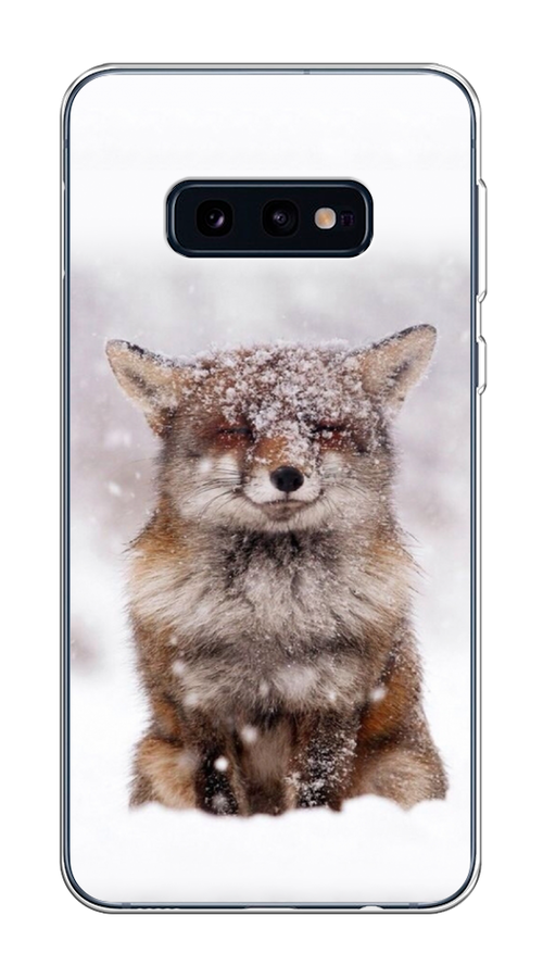 

Чехол на Samsung Galaxy S10E "Зимняя лиса", Белый;серый;коричневый, 27250-1