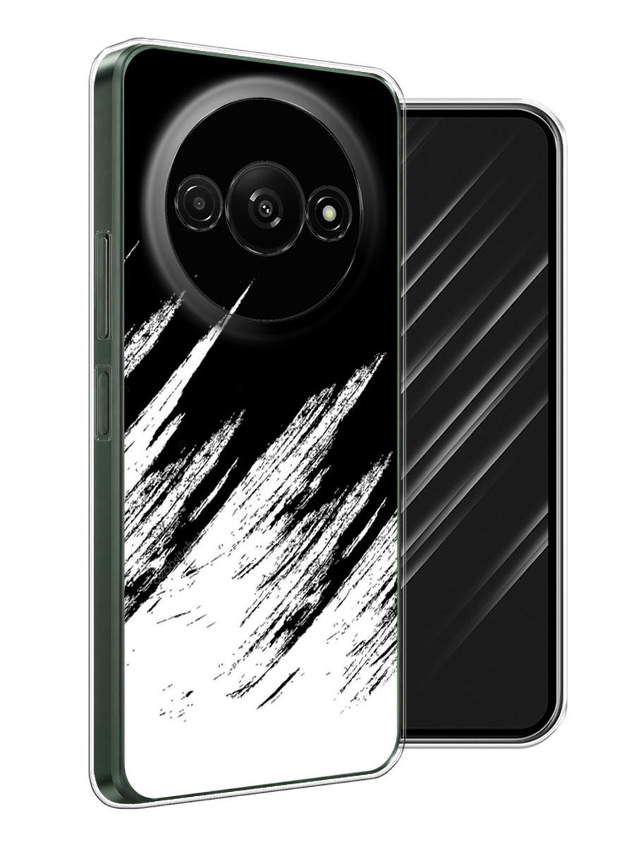

Чехол Awog на Redmi A3 "Черно белые брызги", Черный;белый;бежевый, 321250-1