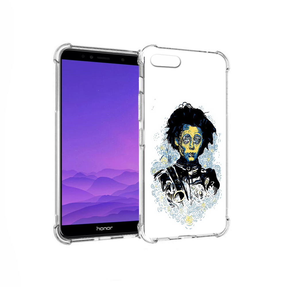 

Чехол MyPads Tocco для Honor 7A парень черно-белый абстракция (PT111206.25.535), Прозрачный, Tocco