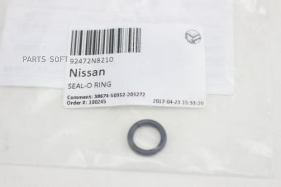 

NISSAN 92472N8210 Кольцо уплотнительное Последняя замена - Nissan 92472N823A 1шт