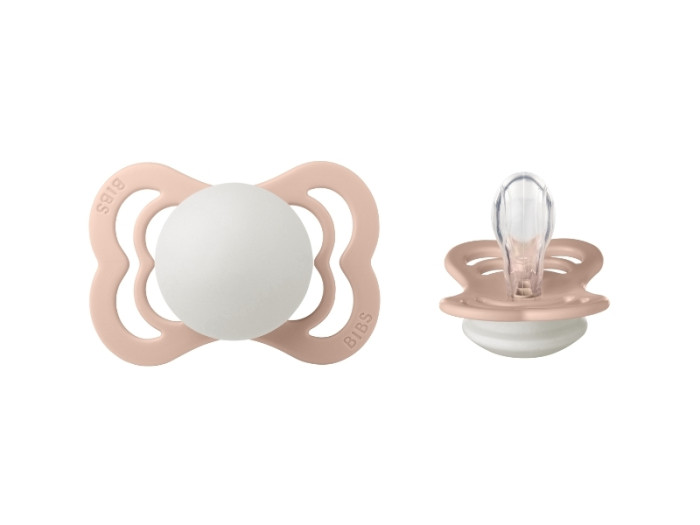 

Пустышка BIBS Supreme Silicone 0-6 мес. Blush Glow, Розовый;белый, 410256