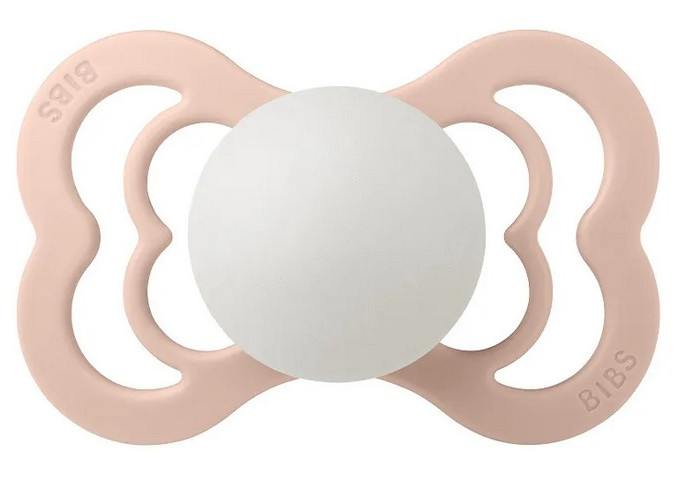 

Пустышка BIBS Supreme Latex Glow 6-36 мес. Blush, Розовый;белый, 710256
