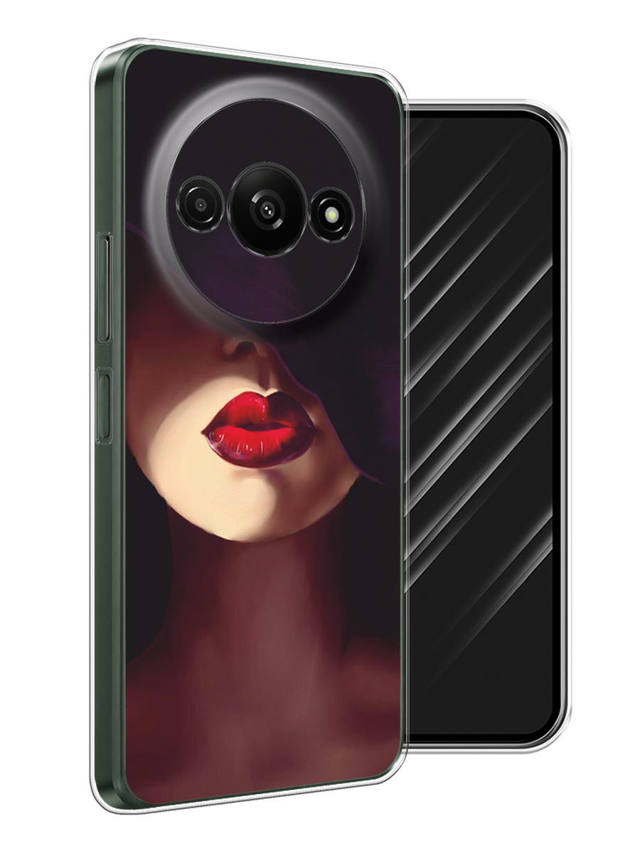 

Чехол Awog на Redmi A3 "Красные губы", Черный;бежевый;красный, 321250-1