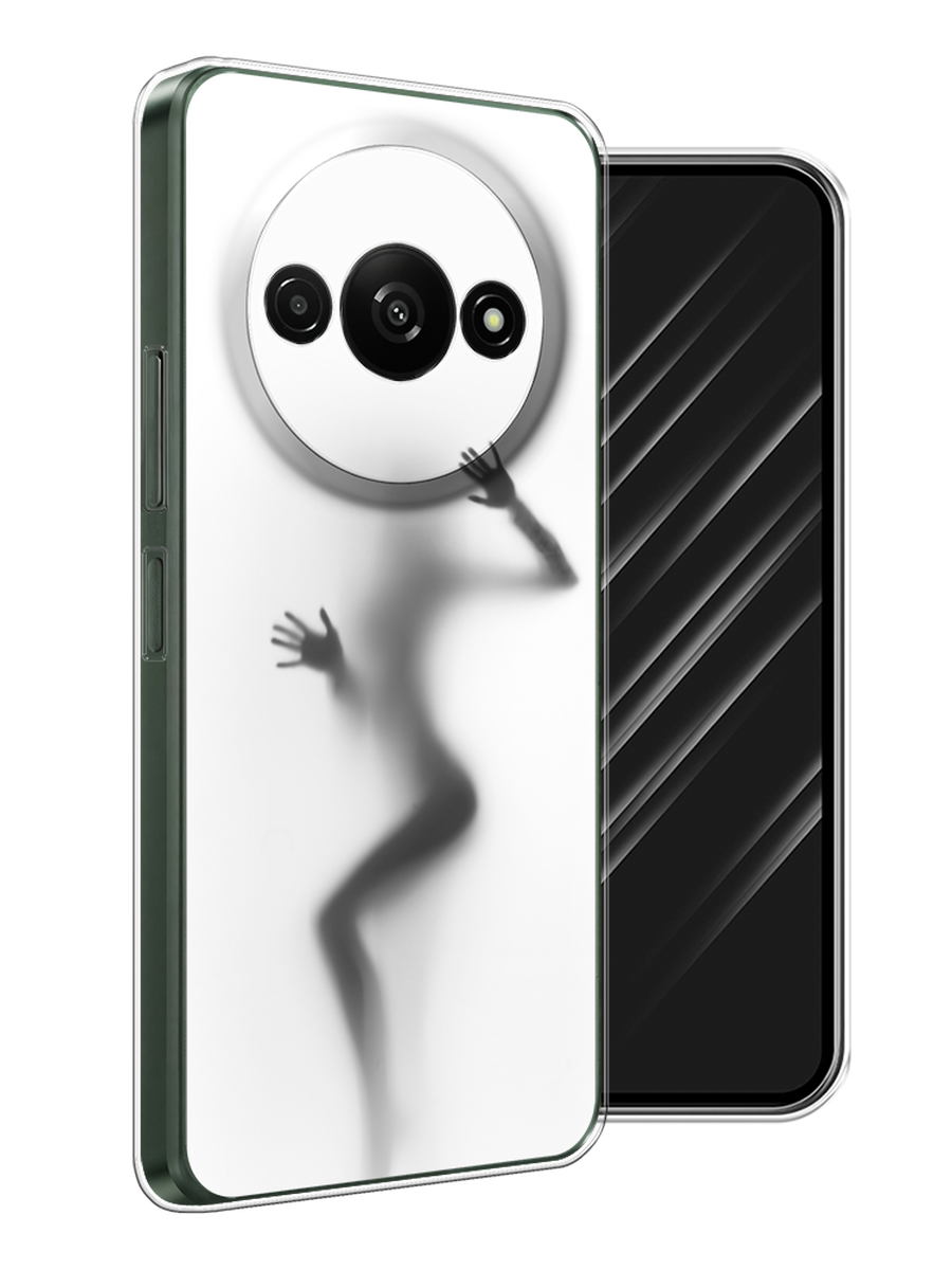 

Чехол Awog на Redmi A3 "Девушка в душе", Серый;белый;черный, 321250-1