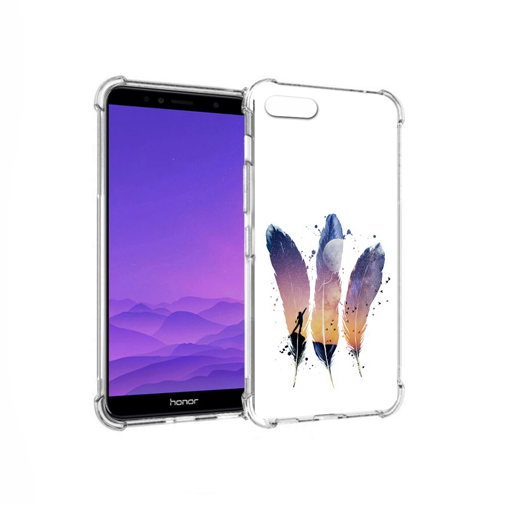 

Чехол MyPads Tocco для Honor 7A небесные перья (PT111206.25.519), Прозрачный, Tocco